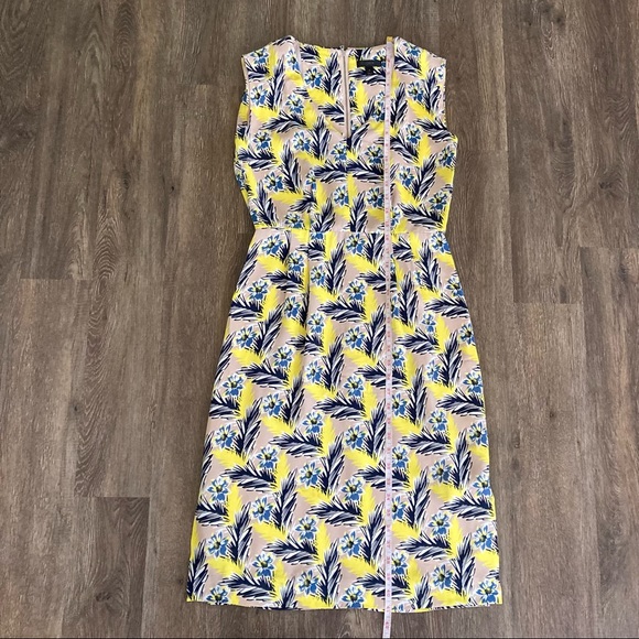 J. Crew Sleeveless Silk Dress In Spring Meadow - Picture 8 of 9